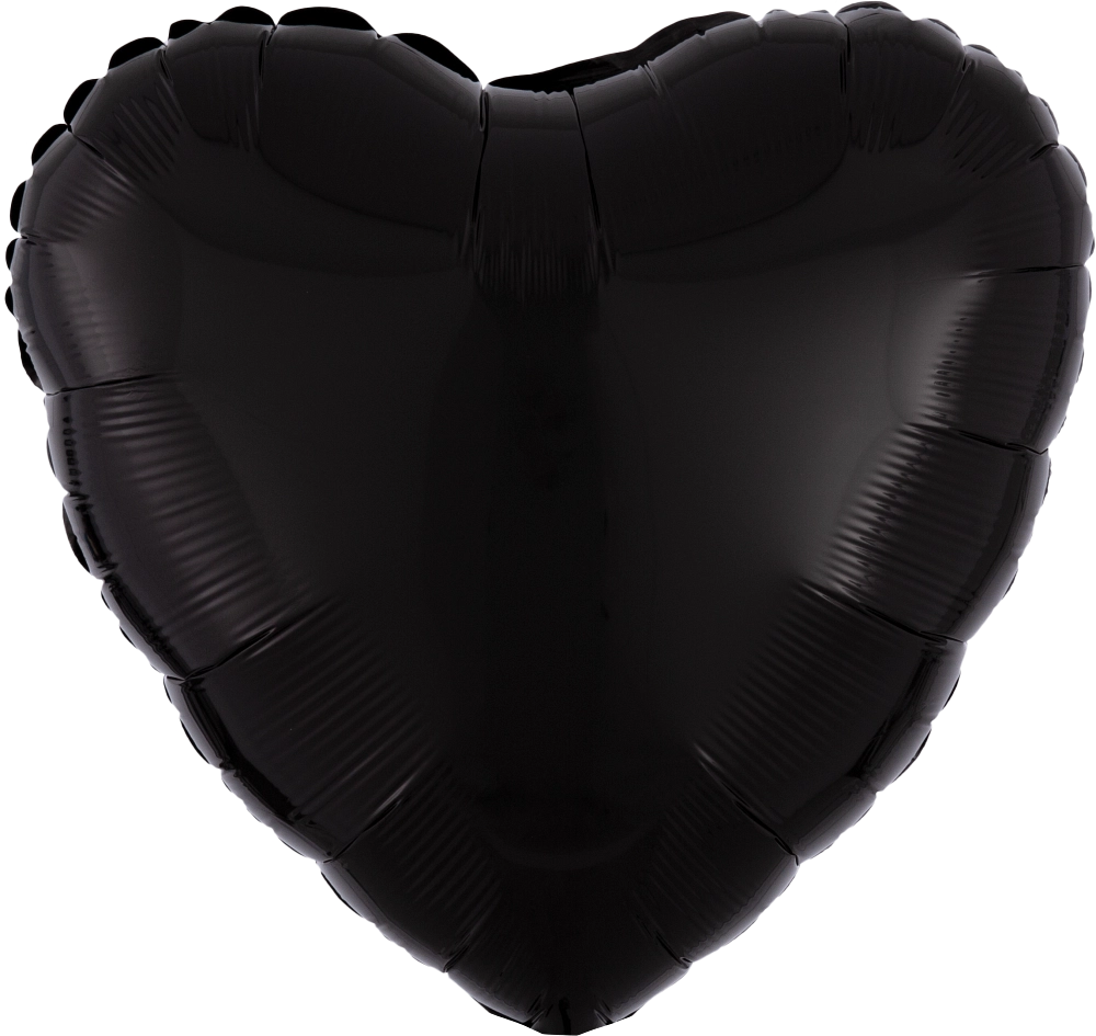 18" Foil Heart Balloon - Black / 鋁膜心形氣球 - 黑色