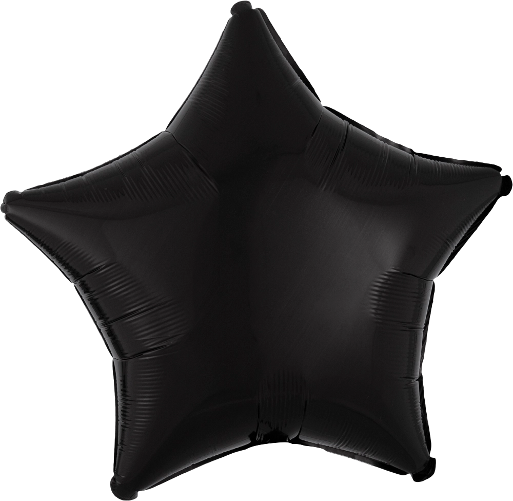 18" Foil Star Balloon - Black / 鋁膜星形氣球 - 黑色