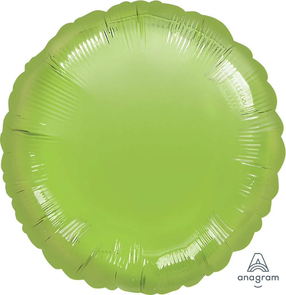 18" Foil Circle Balloon - Lime Green / 鋁膜圓形氣球 - 青檸綠