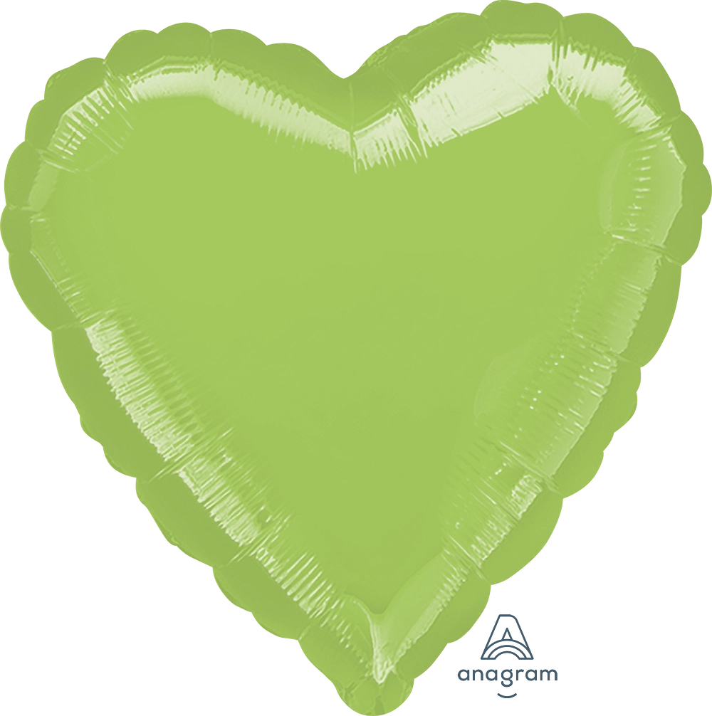 18" Foil Heart Balloon - Lime Green / 鋁膜心形氣球 - 青檸綠