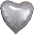 18" Foil Heart Balloon - Silver / 鋁膜心形氣球 - 銀色