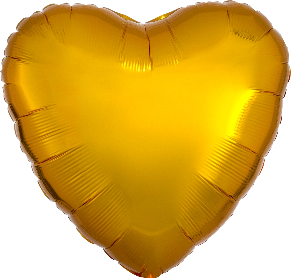 18" Foil Heart Balloon - Gold / 鋁膜心形氣球 - 金色