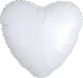 18" Foil Heart Balloon - White / 鋁膜心形氣球 - 白色