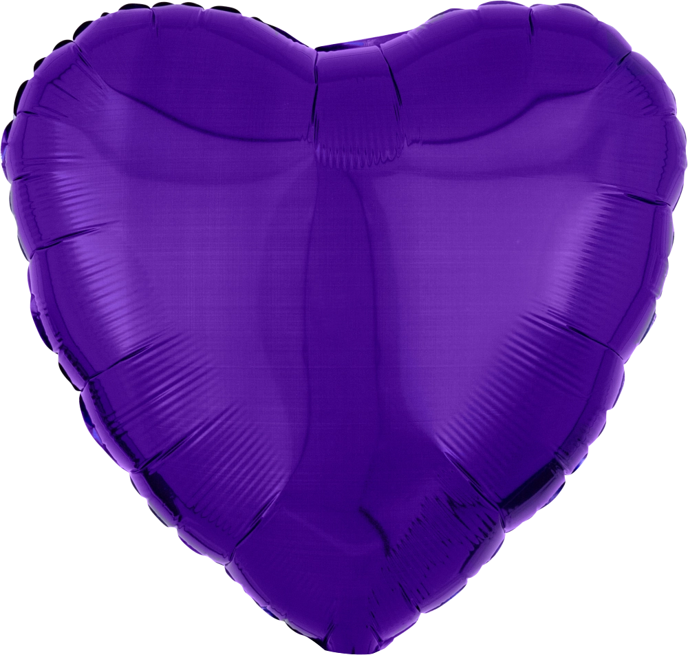 18" Foil Heart Balloon - Purple / 鋁膜心形氣球 - 紫色