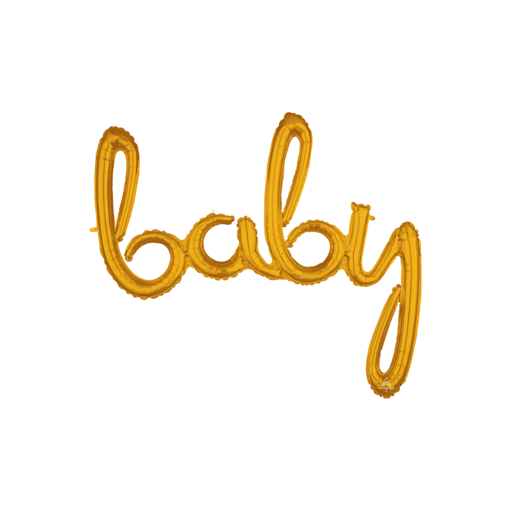"Baby" Gold (Air-Filled) / 金色「Baby」字句氣球 (充空氣)