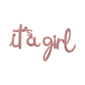 "It's A Girl" Rose Gold (Air-Filled) / 玫瑰金「It's A Girl」字句氣球 (充空氣)
