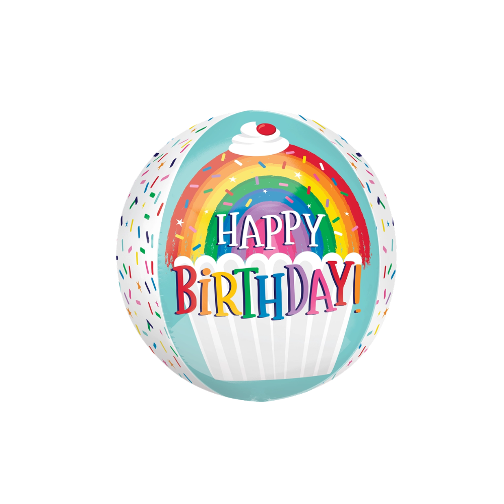 Rainbow Sprinkles Birthday Orbz / 彩虹糖針生日球體氣球