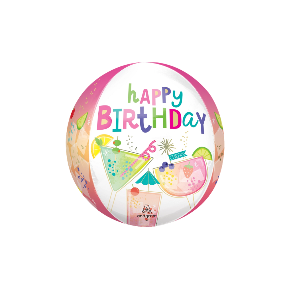 Cocktail Surprise Birthday Orbz / 雞尾酒生日球體氣球