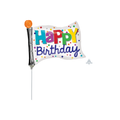 Mini Happy Birthday Flag (Air-Filled) / 迷你生日旗幟氣球（充空氣）