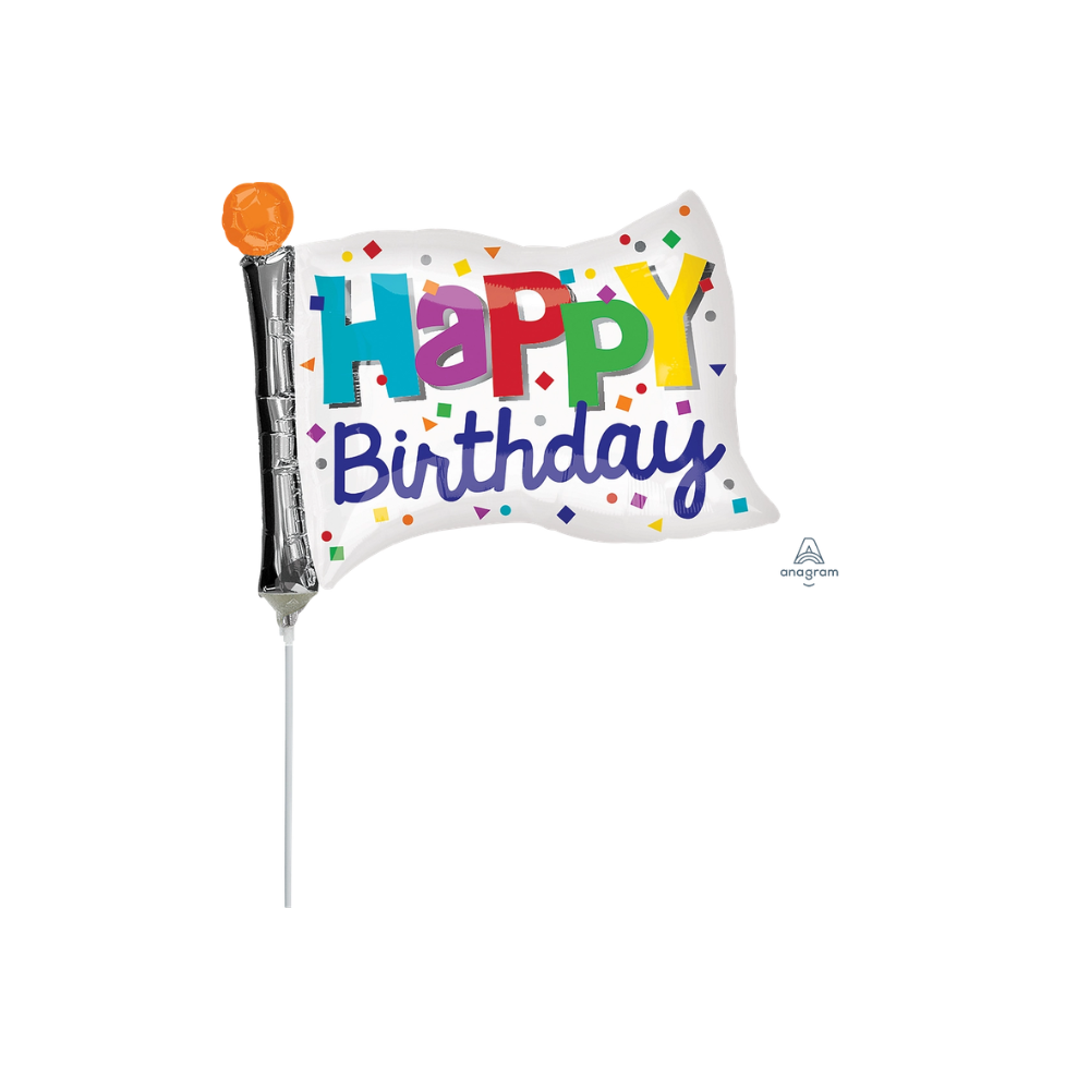 Mini Happy Birthday Flag (Air-Filled) / 迷你生日旗幟氣球（充空氣）