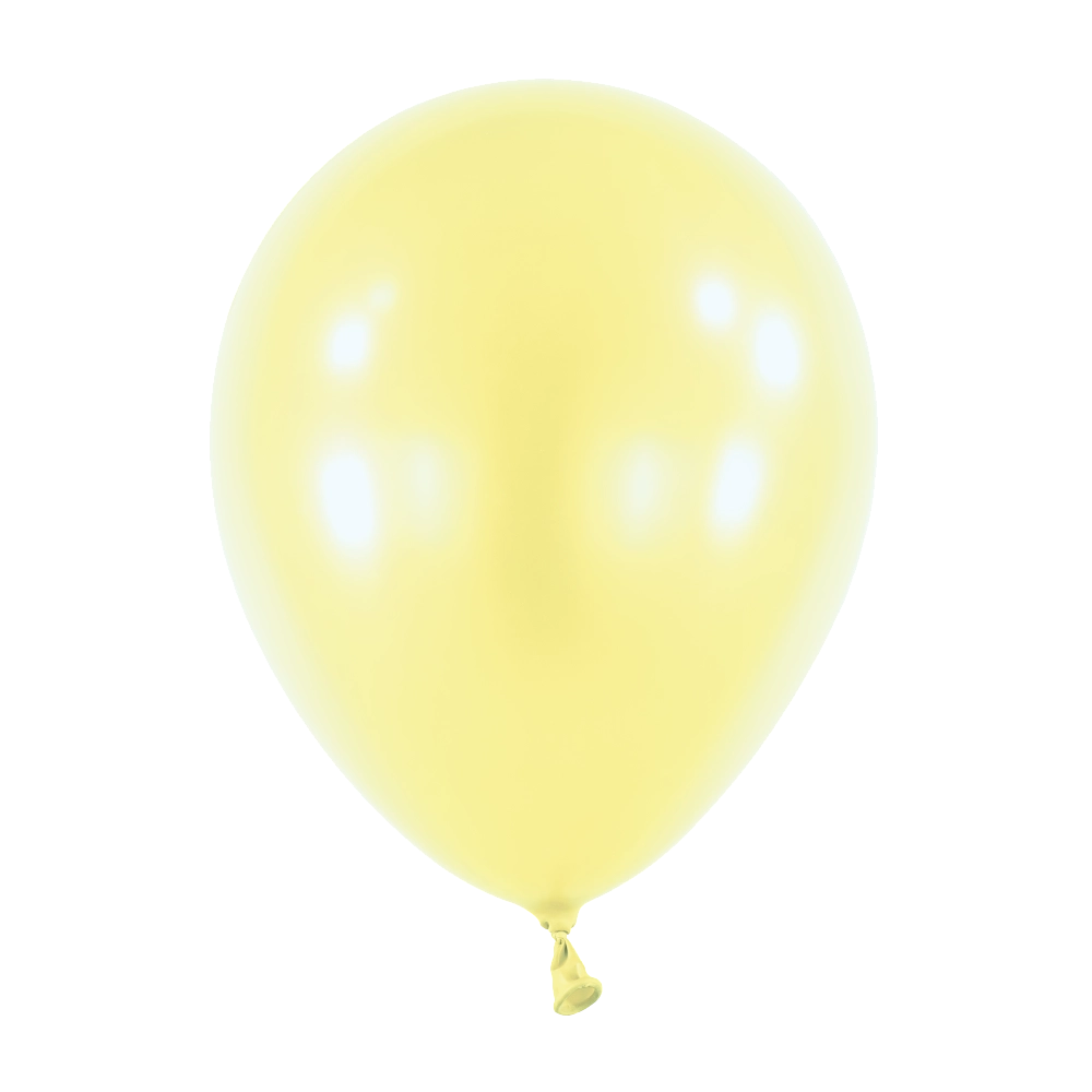 12" Latex Pearl Balloon - Light Yellow / 乳膠珠光氣球 - 淡黃色