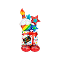 Stacked Birthday Icons Balloon / 生日圖標疊層氣球