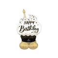 Satin BSG Birthday Wishes / 編面黑銀金生日祝福氣球