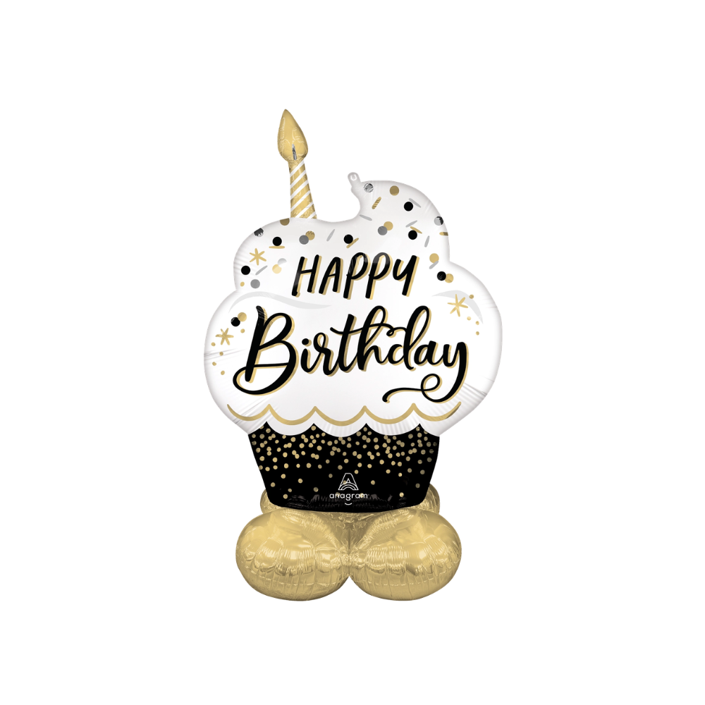 Satin BSG Birthday Wishes / 編面黑銀金生日祝福氣球