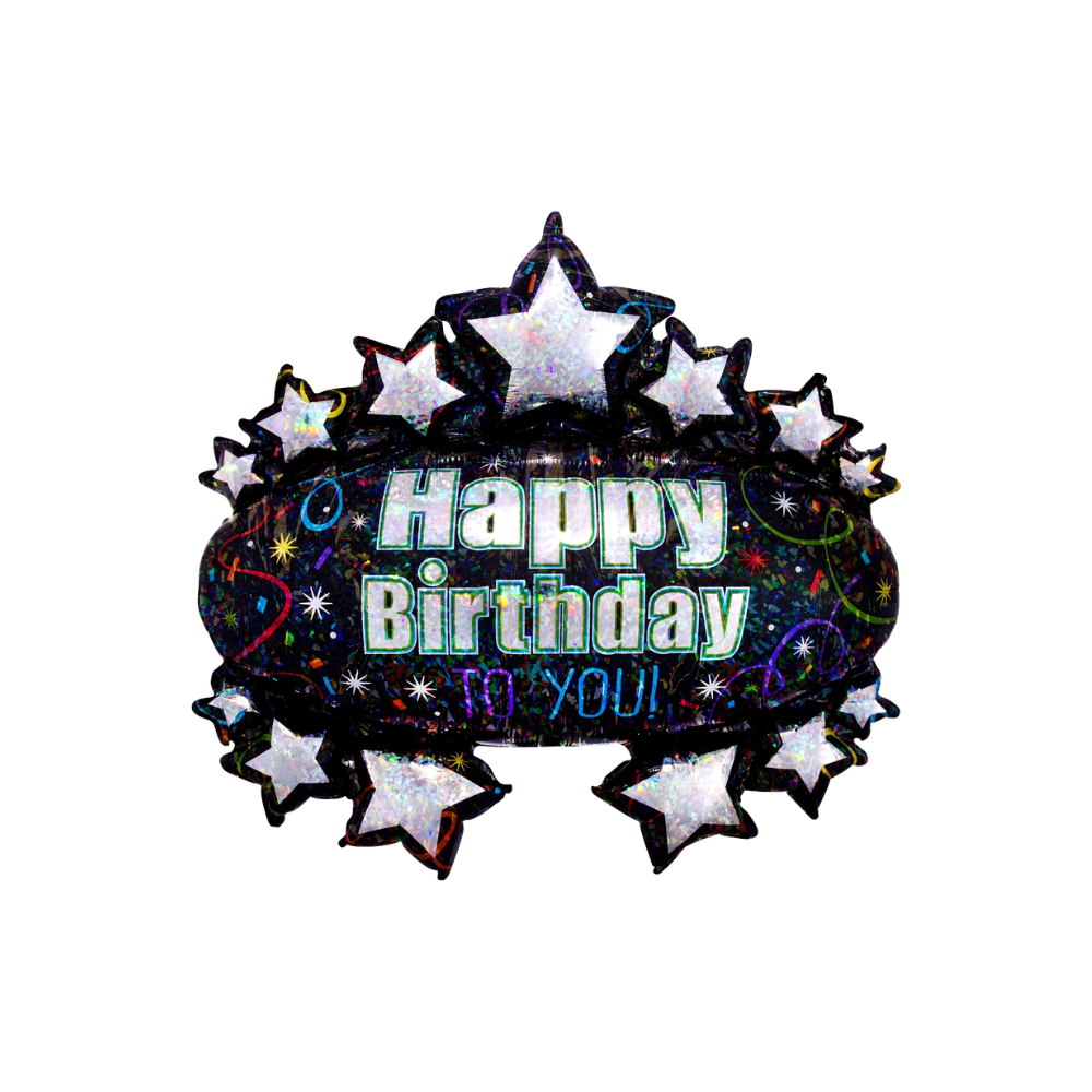 Brilliant Birthday Marquee Holographic / 生日幻彩氣球