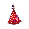 Red Satin Party Hat / 紅色緞面派對帽氣球