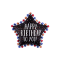 Happy Birthday to You Satin Star / 緞面星星生日氣球