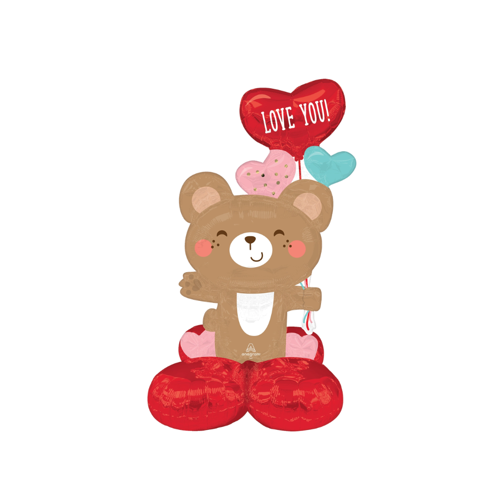 Love You Bear Hug / 熊抱愛心氣球