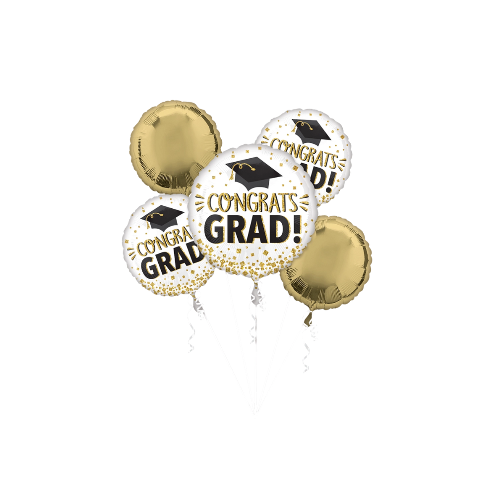 Congrats Grad Gold Bouquet / 金色畢業祝賀氣球組合
