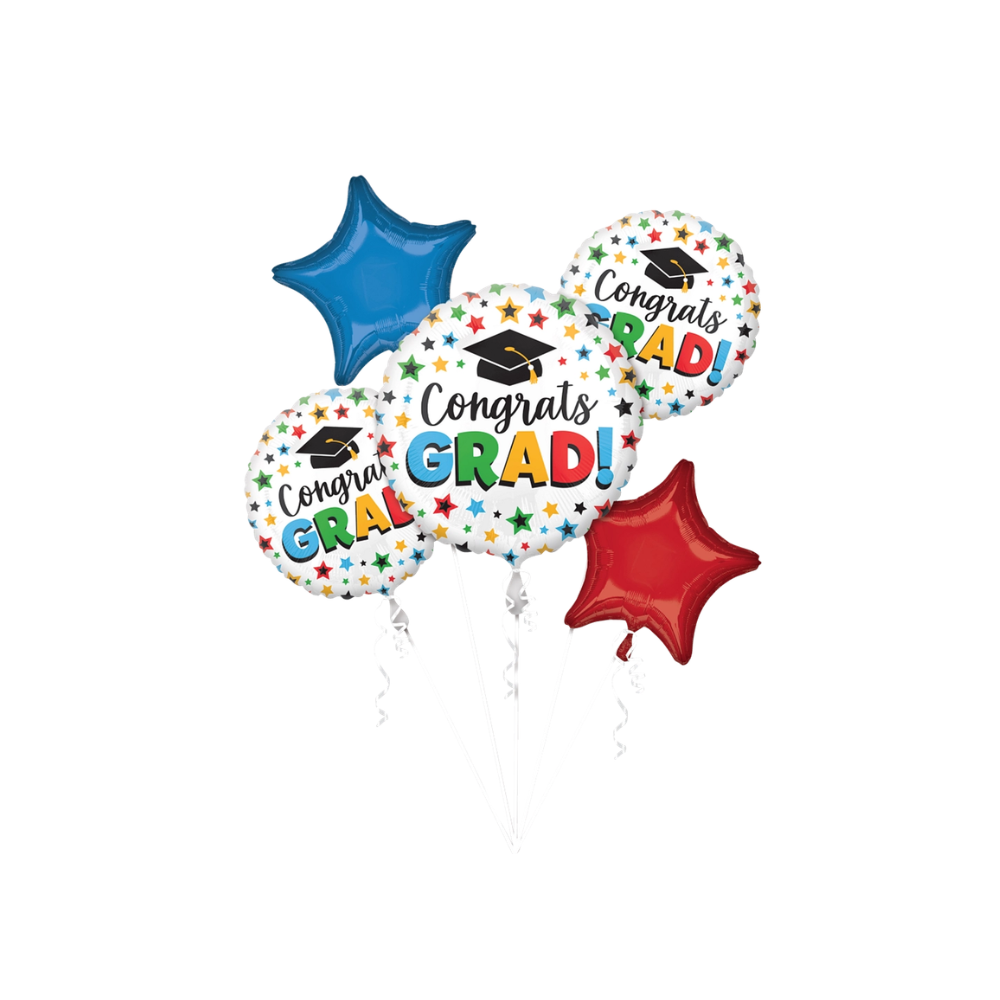 Multi-Colored Grad Bouquet / 彩色畢業氣球組合